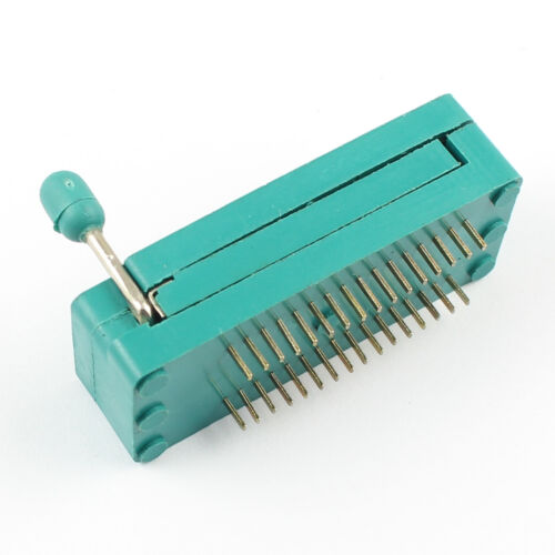 2Pcs New Gold Plated Pins 1.778mm Pitch 32 Pin DIP Narrow ZIF Test IC Socket - Bild 3 von 6