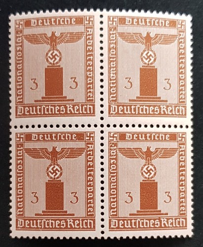 German Third Reich 1942 /1938 Official Stamp Blocks of 4 All Values MNH - Picture 4 of 23
