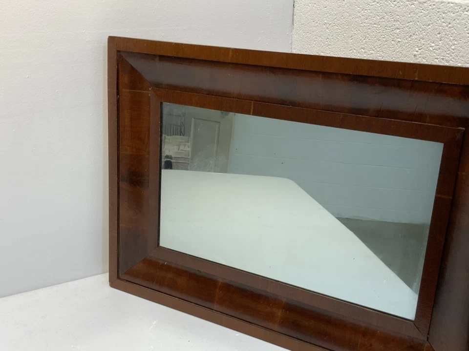 Espejo antiguo americano caoba Ogee, circa 1830-1840, 20 1/2" X 28 3/4" Foto 3 de 4