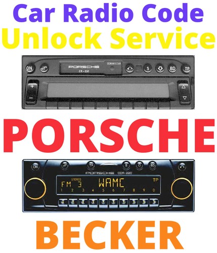Porsche Becker Radio Code | 911 Boxster 996 | Stereo CD 986 | Navi CR-220 AM FM