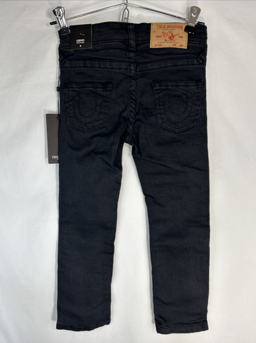 True Religion Jeans Youth Boys Black Geno Relaxed Slim Stretch Denim size 5 - Picture 9 of 14
