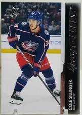 21-22 UPPER DECK SERIES 2 COLE SILLINGER YOUNG GUNS #498 WINNIPEG JETS 