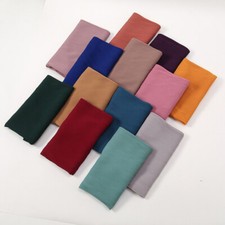 Pleated Square Scarf Muslim Women Chiffon Hijab Shawl Headscarf Wrap Solid color