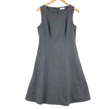 Calvin Klein Dress Women's Gray Round Neck Sleeveless Fit & Flare Size 6