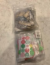 NEW 2 PACKAGES OF DIY CHRISTMAS CRAFT KITS- WIND CHIMES AND ORNAMENTS- LOOK