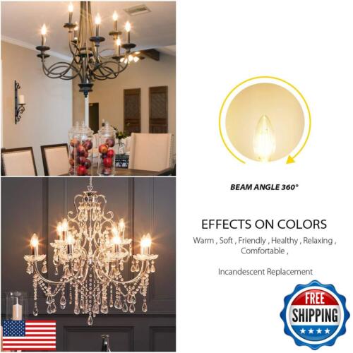 LVWIT B11 LED Edison Filament Bulb Dimmable 4.5W (60W Equivalent), E12 Candel - Picture 2 of 5
