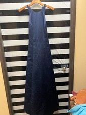 Women "Jump" navy blue gown cross straps in back. Size 3-4. Prev. Owned