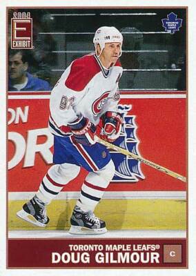 2003-04 Pacific Exhibit BLUE BACKS #136 DOUG GILMOUR - x/275 -Montreal Canadiens