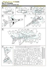 1/48 Metallic Details MDM4821 Su-11 Panels details set for Hobby kit