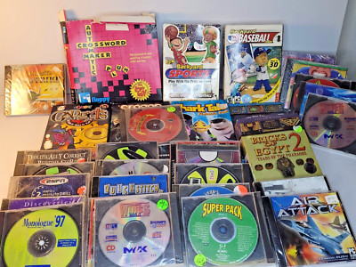 Lot of 39 PC Games Mixed - Jewel Cases, Boxed, Loose - Retro & Popular Titles
