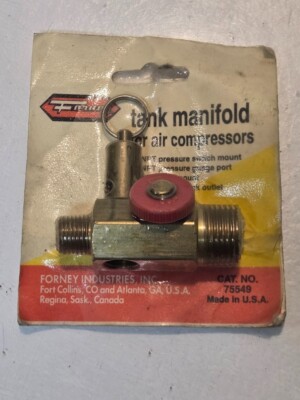 Forney Tank Manifold for Air Compressors 75549 | 032277755499 | 1/2'' Tank Mount