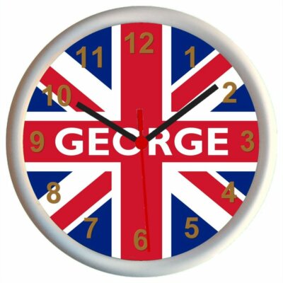 Personalised TRADITIONAL UNION JACK FLAG Wall Clock | eBay UK