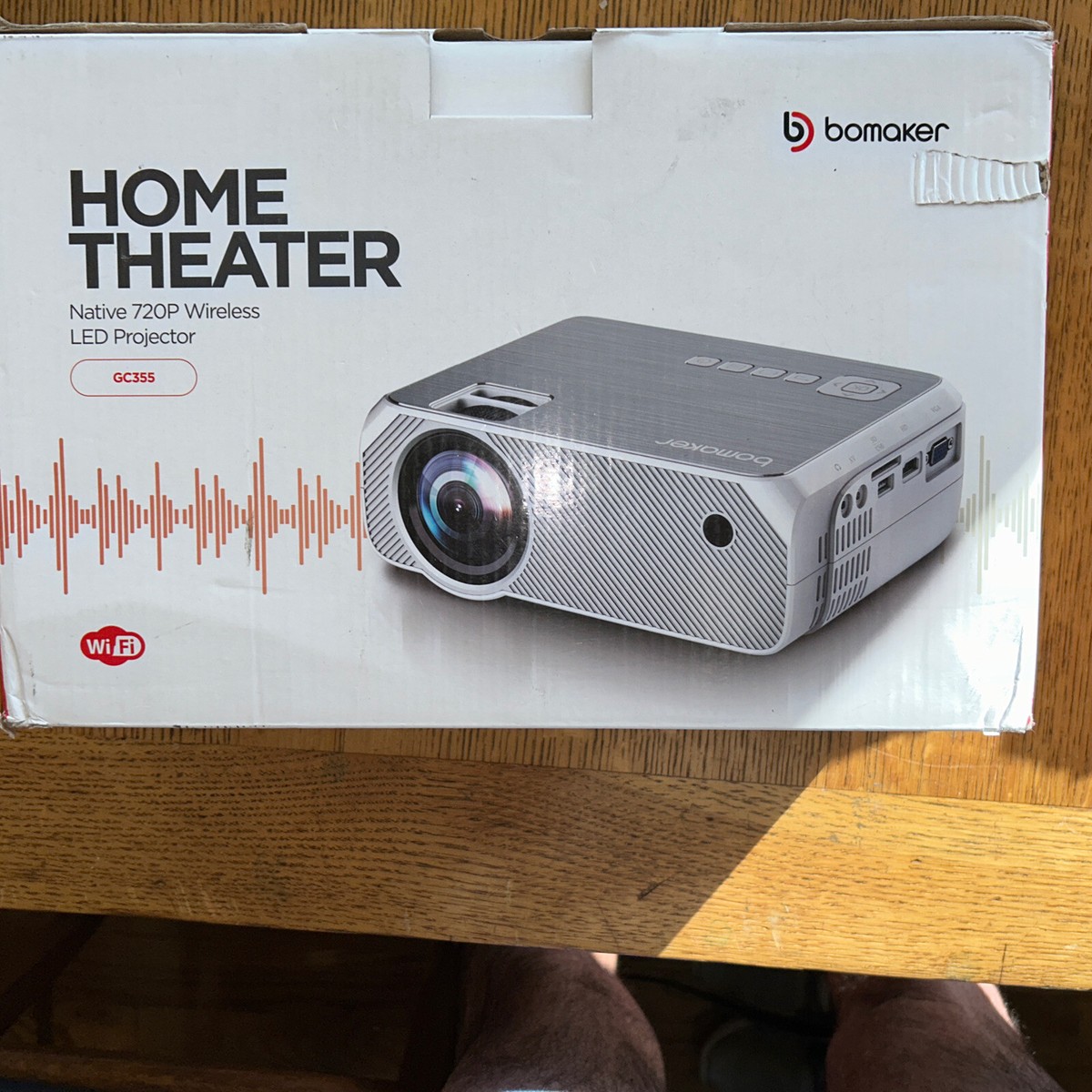 Bomaker GC355 Black Native 720P Wireless Portable Home Theater LED