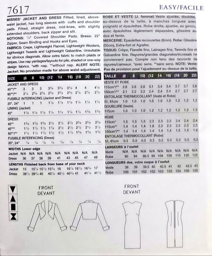Vogue 7617 Misses Dress & Bolero Style Jacket Pattern Sz 6-10 or 18-22 UNCUT - Picture 2 of 5