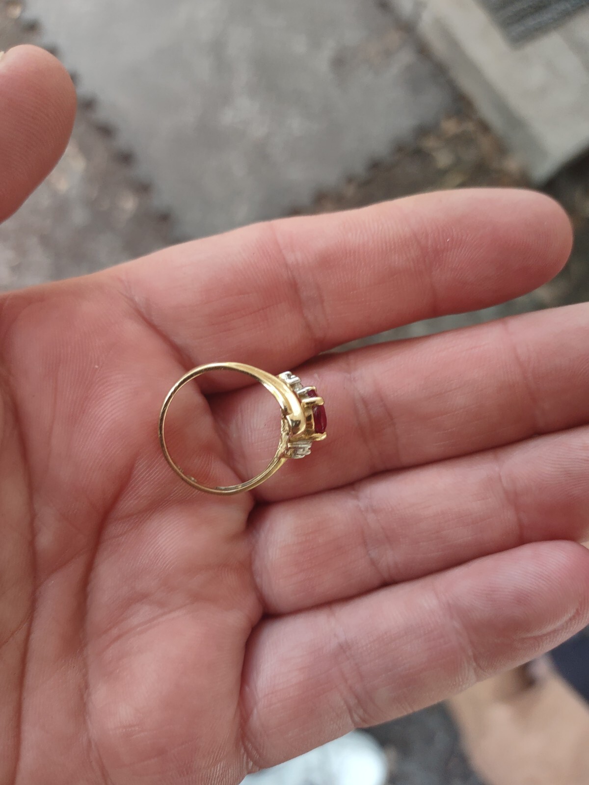 10k Engagement Wedding Ring Oval Ruby - image 6