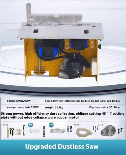 Manual Dust-Free Composite Saw Woodworking Table Saw Multi-Function Sliding - Picture 18 of 28