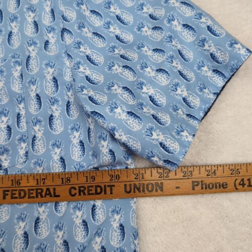 International Report Tropical Collection Blue Short Sleeve Button Up Shirt Large - Picture 4 of 7
