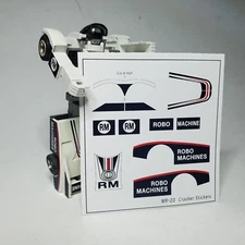 Machine Robo GoBots MR-20 PORSCHE ROBO/Crasher V3  Reproduction STICKERS