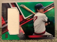 Carlton Fisk Topps Chrome 2019 Relic /99 Case Hit Debut Gear Boston Red Sox