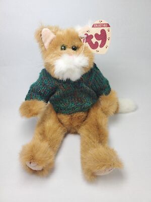 Pouncer Ty Attic Treasures 1993 Style 6011 Poseable MWMT 8 inch Cat