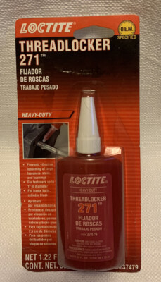 LOCTITE 492142 271 THREAD LOCKER   (3,000 psi holding power)- New in Pkg