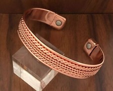 Pure Copper Magnetic Bracelet Arthritis Pain Relief Therapy Energy Cuff Bangle