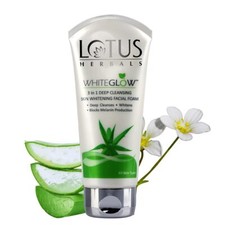 Lotus Herbals WhiteGlow 3-In-1 Deep Cleansing Skin Whitening Facial Foam 50gm-