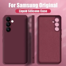 For Samsung Galaxy S23 Ultra S22 A54 5G Liquid Silicone Soft Back Case Cover