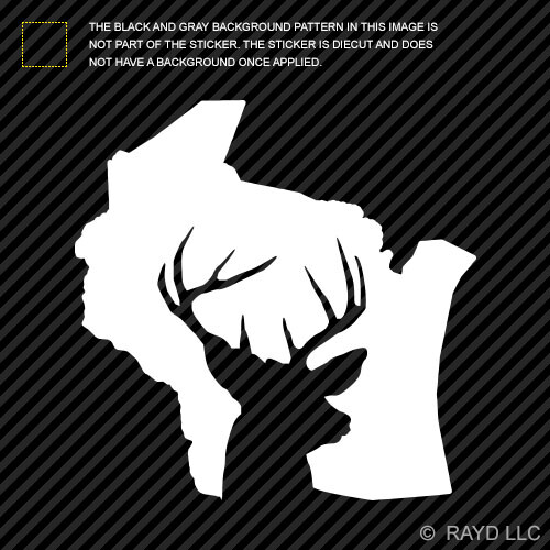 (2x) Wisconsin Deer State Sticker Premium Vinyl buck hunt hunting rifle WI - Picture 1 of 1