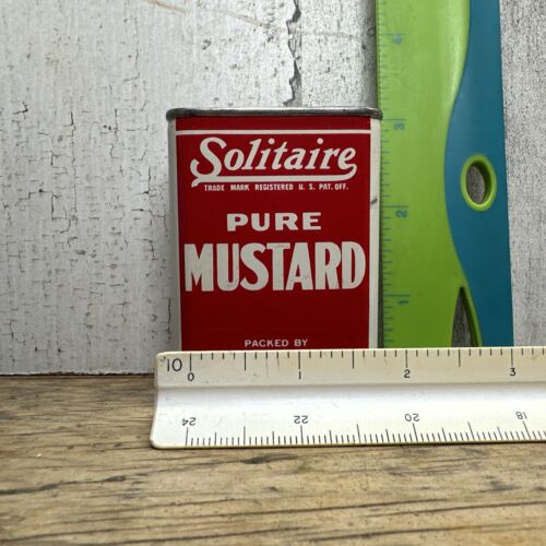 Vintage Solitario Spice Tin - Senape - Morey Mercantile Denver CO Pubblicità - Foto 7 di 7