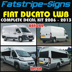 DA MONTARE FIAT DUCATO L4 EXLWB GRAFICA ADESIVI STRISCE DECALCOMANIE GIORNO FURGONE CAMPER EUR 57,17 - IT - Foto 2