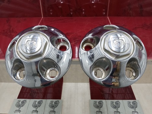 1998-2001 Dodge Ram 1500 Set Of (2) Center Caps Chrome OEM Hubcaps P/N #52038915 - Picture 17 of 21