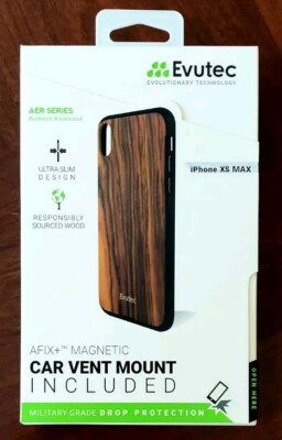 NEW! Evutec AER Series Case For iPhone XS Max Burmese Rosewood - Car Vent Mount 