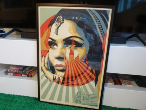 2020 FRAMED OBEY Shepard Fairey " TARGET EXCEPTIONS " Print Poster 24x36 SINGED