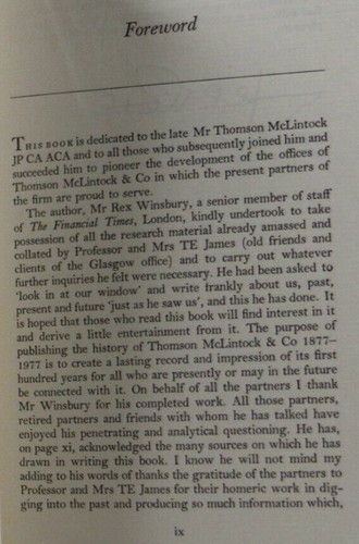 Thomson McLintock Co The First Hundred Years by Rex Winsbury 1977 History book - Bild 2 von 19