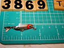 V3869 T VINTAGE  FLY ROD SIZE ARBOGAST TIN LIZ FISHING LURE