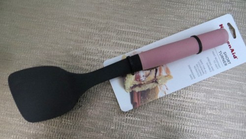 KitchenAid Short Turner Spatula PINK Silicone Soft Touch Handle HDRA NEW/pkg - 第 1/3 張圖片
