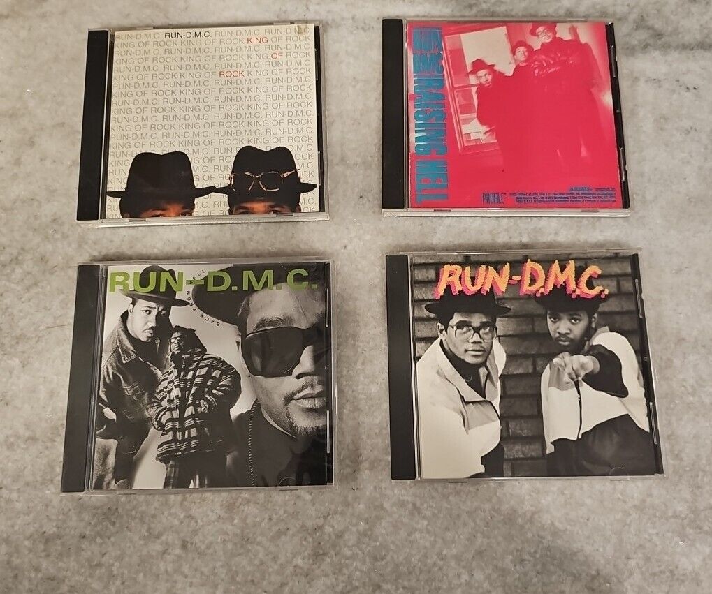 4X LOT RUN DMC CD lot king of rock self titled old school hip hop east coast ETC