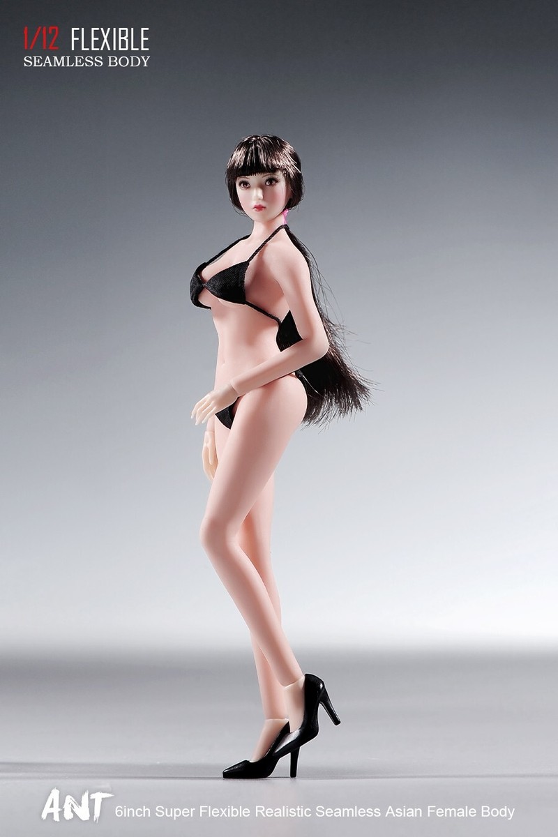 US 1/12 Super Flexible Seamless Female Pale Mid Bust Body For 6