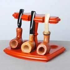 Handmade Tobacco Pipe Rack Holder Display For 6 Smoking Pipes Beech Wood Rack