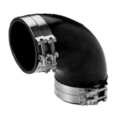 TRIDENT MARINE 6'' ID 90 DEGREE EPDM BLACK RUBBER MOLDED