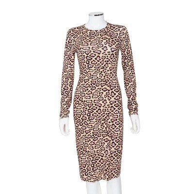cheetah print midi dress