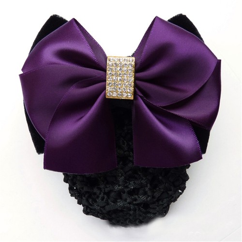 Satin Schleife Haarspange Damen Haar Netz Braten Clips Abdeckung Schal Zubehör K - Bild 45 von 52