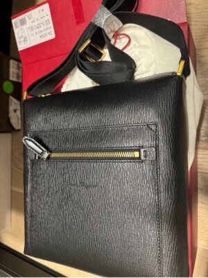 New Salvatore Ferragamo Revival Leather Crossbody Messenger Travel