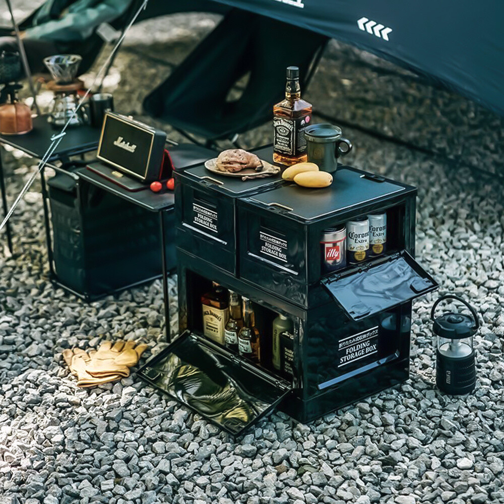 Large Collapsible Storage Box Camping Outdoor Barbecue Bin Car Trunk