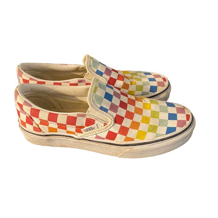 Vans Slides Rainbow Checkerboard Vans Vans Classic Rainbow