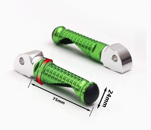 MC MOTOPARTS MPRO Green Anti-Slip CNC front Footpegs ZX-6R NINJA 2013 - 2022 - Picture 3 of 3