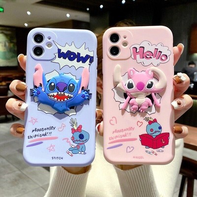 New Suitable for Samsung A55 3D Cartoon Phone Case S23FE Stitch A23 Cute A24