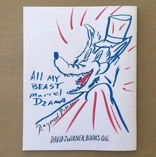 Raymond Pettibon x Marcel Dzama Original Art Ink Drawing Signed Book Zine Rare
