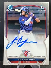 JUAN BENJAMIN 1ST BOWMAN CHROME ON CARD AUTO 2023 BOWMASN CHROME GUARDIANS